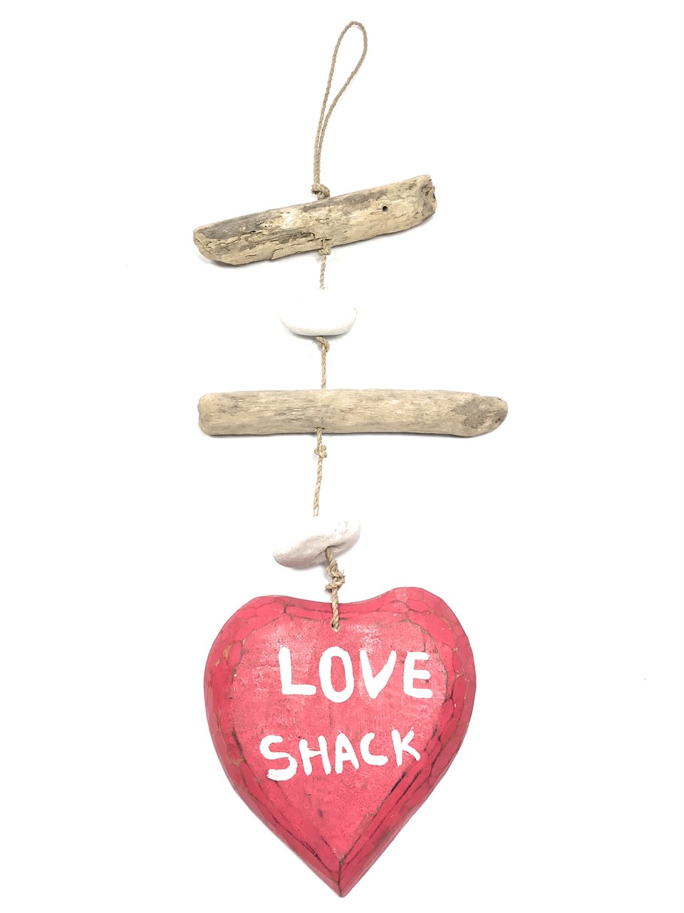 Love Shack Driftwood Garland w/ White Stone 12 in - Rustic Cottage Accents | #lis3101630r Love Shack Driftwood Garland w/ White Stone 12 in - Rustic Cottage Accents | #lis3101630r